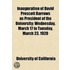 Inauguration Of David Prescott Barrows As President Of The University; Wednesday, March 17 To Tuesday, March 23, 1920