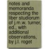 Notes And Memoranda Respecting The Liber Studiorum Of J.M.W. Turner, Ed., With Additional Observations, By J.L. Roget
