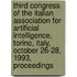 Third Congress Of The Italian Association For Artificial Intelligence, Torino, Italy, October 26-28, 1993, Proceedings