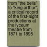 From "The Bells" To "King Arthur"; A Critical Record Of The First-Night Productions At The Lyceum Theatre From 1871 To 1895 door Clement Scott
