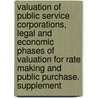 Valuation Of Public Service Corporations, Legal And Economic Phases Of Valuation For Rate Making And Public Purchase. Supplement door Robert Harvey Whitten