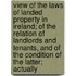 View Of The Laws Of Landed Property In Ireland; Of The Relation Of Landlords And Tenants, And Of The Condition Of The Latter; Actually