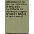 Dissertation On The Statutes Of The Cities Of Italy; And A Translation Of The Pleading Of Prospero Farinacio In Defence Of Beatrice Cenci