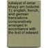 Rubaiyat Of Omar Khayy Am (Volume 1); English, French, And German Translations Comparatively Arranged In Accordance With The Text Of Edward