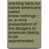 Startling Facts For Native Americans Called  Know-Nothings ; Or. A Vivid Presentation Of The Dangers To American Liberty, To Be Apprehended by Unknown