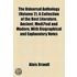 Universal Anthology (Volume 2); A Collection Of The Best Literature, Ancient, Mediaeval And Modern, With Biographical And Explanatory Notes
