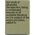 Text-Book Of Alkaloidal Therapeutics; Being A Condensed Resume Of All Available Literature On The Subject Of The Active Principles, Added To