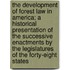 The Development Of Forest Law In America; A Historical Presentation Of The Successive Enactments By The Legislatures Of The Forty-Eight States