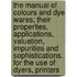 The Manual Of Colours And Dye Wares; Their Properties, Applications, Valuation, Impurities And Sophistications. For The Use Of Dyers, Printers