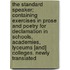 The Standard Speaker; Containing Exercises In Prose And Poetry For Declamation In Schools, Academies, Lyceums [And] Colleges. Newly Translated