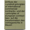 Einfluss der «Unidroit Principles of International Commercial Contracts» und der «Principles of European Contract Law» auf die Transformation des Vertragsrechts in Litauen door Tadas Zukas