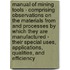 Manual Of Mining Tools - Comprising Observations On The Materials From And Processes By Which They Are Manufactured - Their Special Uses, Applications, Qualities, And Efficiency