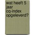 Wat heeft 5 jaar CQ-index opgeleverd?