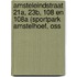 Amsteleindstraat 21a, 23b, 108 en 108a (Sportpark Amstelhoef, Oss
