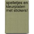 Spelletjes en kleurplaten met stickers!