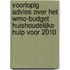 Voorlopig advies over het Wmo-budget huishoudelijke hulp voor 2010