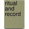 Ritual and Record door John Marshall Carter