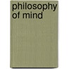 Philosophy Of Mind door William Jaworski