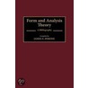 Form and Analysis Theory by James E. Perone