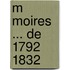 M Moires ... De 1792   1832