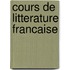Cours De Litterature Francaise