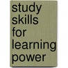 Study Skills For Learning Power door Regina Hellyer