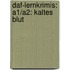DaF-Lernkrimis: A1/A2: Kaltes Blut
