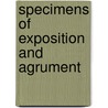 Specimens Of Exposition And Agrument door R.A. Jelliffe