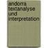 Andorra Textanalyse und Interpretation
