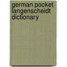 German Pocket Langenscheidt Dictionary door Langenscheidt