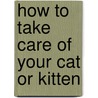 How To Take Care Of Your Cat Or Kitten door Denise Fleck