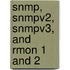 Snmp, Snmpv2, Snmpv3, And Rmon 1 And 2