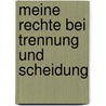 Meine Rechte bei Trennung und Scheidung door Dieter Schwab