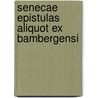 Senecae Epistulas Aliquot Ex Bambergensi by Lucius Annaeus Seneca