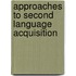 Approaches To Second Language Acquisition