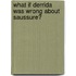 What If Derrida Was Wrong About Saussure?