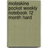Moleskine Pocket Weekly Notebook 12 Month Hard
