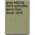 Gras wächst nicht schneller, wenn man daran zieht