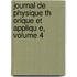 Journal de Physique Th Orique Et Appliqu E, Volume 4