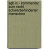 Sgb Ix - Kommentar Zum Recht Schwerbehinderter Menschen door Horst H. Cramer
