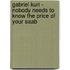 Gabriel Kuri - Nobody Needs To Know The Price Of Your Saab