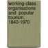 Working-Class Organisations And  Popular Tourism, 1840-1970