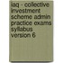Iaq - Collective Investment Scheme Admin Practice Exams Syllabus Version 6