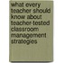 What Every Teacher Should Know About Teacher-Tested Classroom Management Strategies