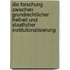 Die Forschung zwischen grundrechtlicher Freiheit und staatlicher Institutionalisierung