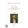 Clement Marot, Recueil Inedit Offert Au Connotable De Montmorency En Mars 1538 (Manuscrit De Chantilly) door Francois Rigolot
