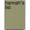 Hannah''s List door Debbie MacComber