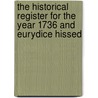 The Historical Register for the Year 1736 and Eurydice Hissed door Henry Fielding