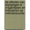 De effecten van wijzigingen in vragenlijsten en indicatoren op indicatorscores door N. Zwijnenberg