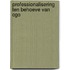 Professionalisering ten behoeve van cgo